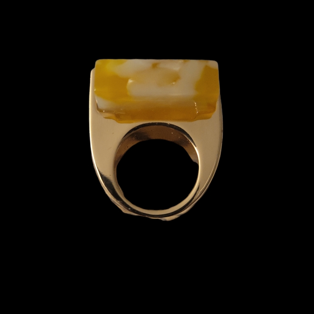 Yellow & Gold plated ring - Picture 4 of 4